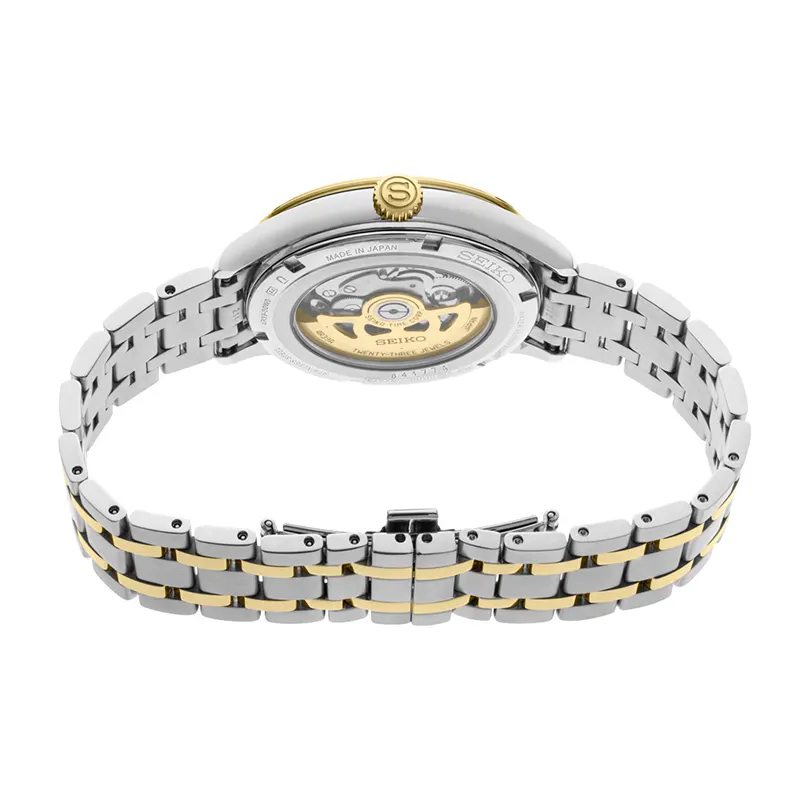 Seiko Presage Japanese Two-Tone Garden Open Heart Men's Watch- SSA464